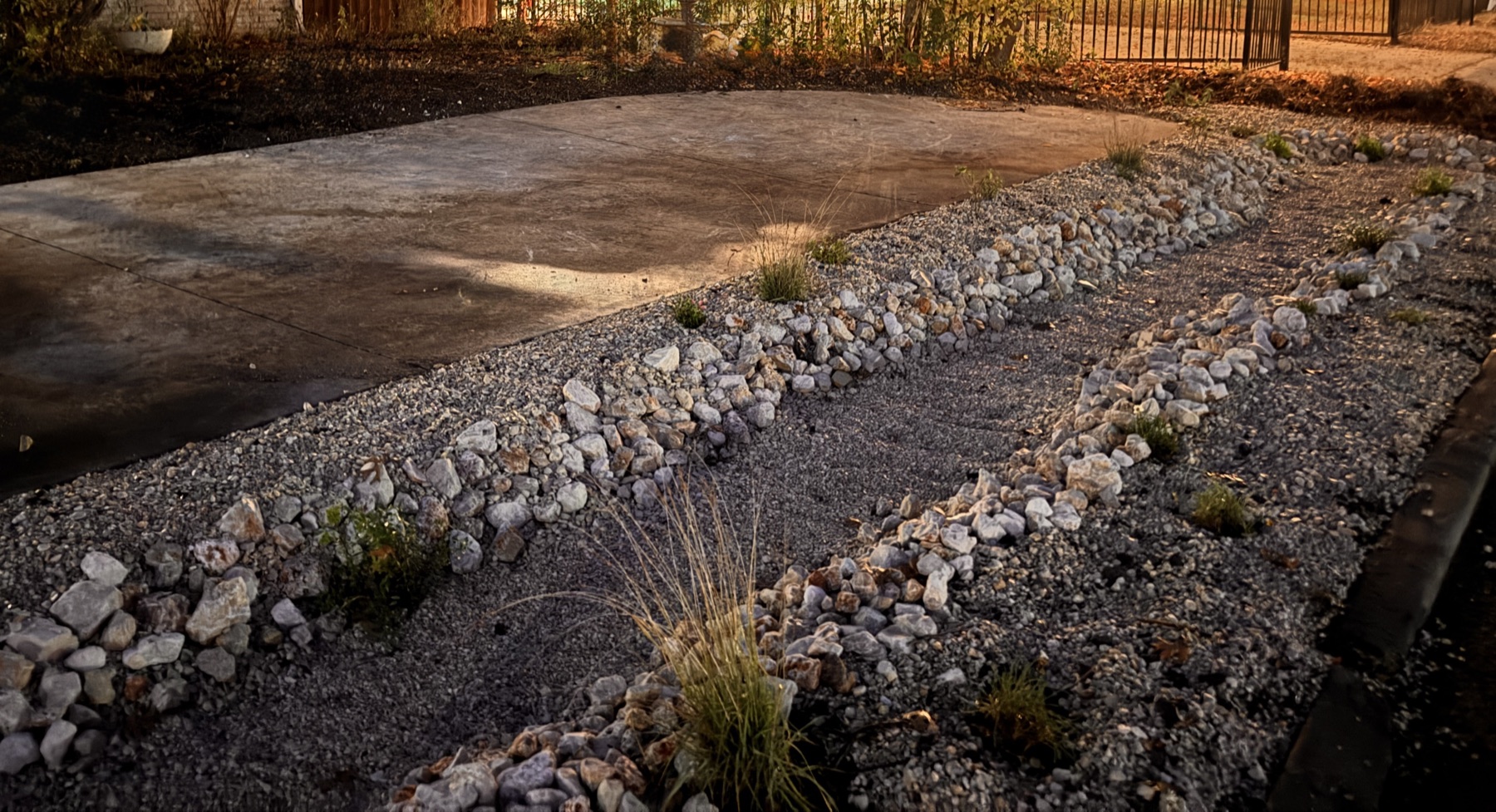 Alamo Heights bioswale installation